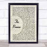 Sturgill Simpson The Promise Vintage Script Song Lyric Quote Print
