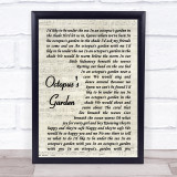 The Beatles Octopus's Garden Vintage Script Song Lyric Quote Print