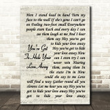 The Beatles You've Got To Hide Your Love Away Vintage Script Song Lyric Print