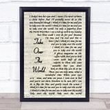 The Courteeners Take Over The World Vintage Script Song Lyric Quote Print