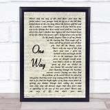 The Levellers One Way Vintage Script Song Lyric Quote Print