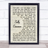 The Stone Roses Sally Cinnamon Vintage Script Song Lyric Quote Print