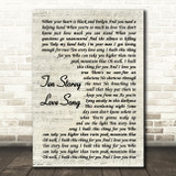 The Stone Roses Ten Storey Love Song Vintage Script Song Lyric Quote Print