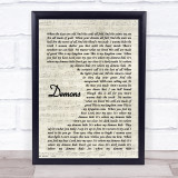 Demons Imagine Dragons Song Lyric Vintage Script Quote Print