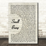 Ed Sheeran Small Bump Quote Song Lyric Print