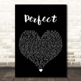 Simple Plan Perfect Black Heart Song Lyric Print