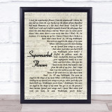 Ed Sheeran Supermarket Flowers Quote Song Lyric Print