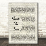 Rewrite The Stars The Greatest Showman Song Lyric Vintage Script Quote Print