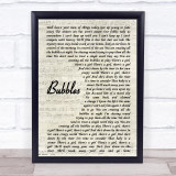 Biffy Clyro Bubbles Vintage Script Song Lyric Quote Print