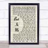 Blue Best In Me Vintage Script Song Lyric Quote Print