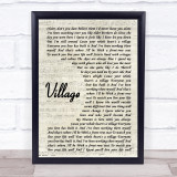 Cam Village Vintage Script Song Lyric Quote Print