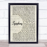 Clean Bandit Symphony Vintage Script Song Lyric Quote Print