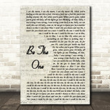 Dua Lipa Be The One Vintage Script Song Lyric Quote Print