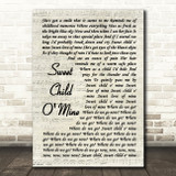 Guns N' Roses Sweet Child O' Mine Vintage Script Song Lyric Quote Print