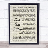 Guns N' Roses Sweet Child O' Mine Vintage Script Song Lyric Quote Print