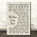 Queen Who Wants To Live Forever Vintage Script Song Lyric Quote Print