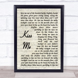 Sixpence None The Richer Kiss Me Vintage Script Song Lyric Quote Print