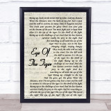 Survivor Eye Of The Tiger Vintage Script Song Lyric Quote Print