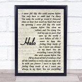 The Cure Halo Vintage Script Song Lyric Quote Print