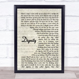 Deacon Blue Dignity Song Lyric Vintage Script Quote Print