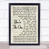 Greta Van Fleet You're The One Song Lyric Vintage Script Quote Print