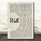 Kings Of Leon Walls Song Lyric Vintage Script Quote Print