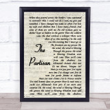 Leonard Cohen The Partisan Song Lyric Vintage Script Quote Print