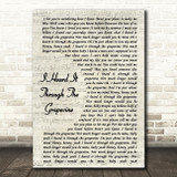 Marvin Gaye I Heard It Through The Grapevine Song Lyric Vintage Script Print