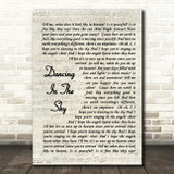 Dani And Lizzy Dancing In The Sky Vintage Script Song Lyric Quote Print