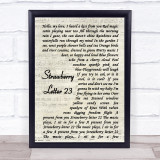 The Brothers Johnson Strawberry Letter 23 Song Lyric Vintage Script Quote Print