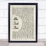 Elvis Presley Blue Suede Shoes Vintage Script Song Lyric Quote Print