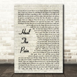 George Michael Heal The Pain Vintage Script Song Lyric Quote Print