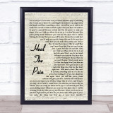 George Michael Heal The Pain Vintage Script Song Lyric Quote Print