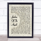 Katherine Jenkins Jealous Of The Angels Vintage Script Song Lyric Quote Print
