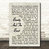 Stevie Nicks Beauty And The Beast Vintage Script Song Lyric Quote Print