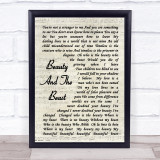 Stevie Nicks Beauty And The Beast Vintage Script Song Lyric Quote Print