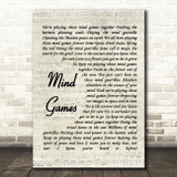 John Lennon Mind Games Quote Song Lyric Print