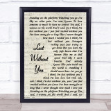 Freya Ridings Lost Without You Vintage Script Song Lyric Print