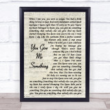 Jamiroquai You Give Me Something Vintage Script Song Lyric Print