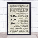 Nicki Minaj The Night Is Still Young Vintage Script Song Lyric Print