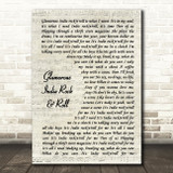 The Killers Glamorous Indie Rock & Roll Vintage Script Song Lyric Print