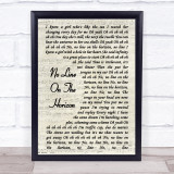 U2 No Line On The Horizon Vintage Script Song Lyric Print