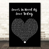 Stevie Wonder Love's In Need Of Love Today Black Heart Song Lyric Print