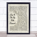 The Beatles Lucy In The Sky With Diamonds Quote Song Lyric Print