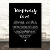 Ben Platt Temporary Love Black Heart Song Lyric Print