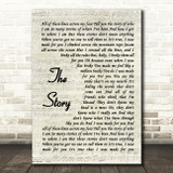 Brandi Carlile The Story Vintage Script Song Lyric Print