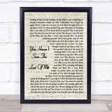 Cher You Haven't Seen The Last Of Me Vintage Script Song Lyric Print