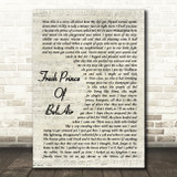 DJ Jazzy Jeff & The Fresh Prince Fresh Prince Of Bel-Air Vintage Script Lyric Print