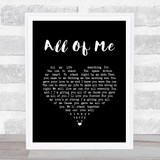 Stryper All Of Me Black Heart Song Lyric Print