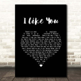 Ben Rector I Like You Black Heart Song Lyric Print